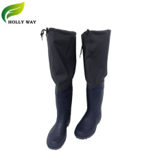 70D thigh wader with pvc boots